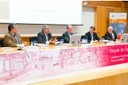 D’esquerra a dreta: Antonio Huerta, director de l’ETS de Camins, Canals i Ports de Barcelona; el conseller de Política Territorial i Obres Públiques de la Generalitat, Joaquim Nadal; el rector de la UPC, Antoni Giró; el director general de Negoci i Operacions d’Abertis, Josep Martínez Vila, i el director de la càtedra Abertis, Francesc Robusté.