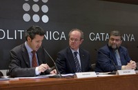 Alex Bachs, Antoni Giró i Jordi Berenguer, director de l'EETAC