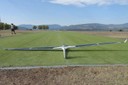 L'avió Solar Endeavour abans d'enlairar-se a les pistes de la Seu d'Urgell