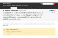  Acreditació econòmica per a formalitzar la matrícula com a becari/ària condicional (sense el pagament dels serveis acadèmics)
