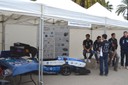 Estand de la UPC amb el cotxe elèctric CAT08e de l'equip ETSEIB Motorsport de l'ETSEIB.