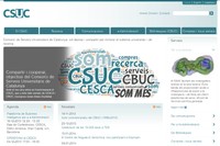 Imatge de la pàgina incial del web del CSUC