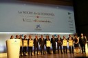 Els guardonats durant l'acte de la 'Noche de la Economía'.