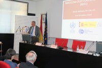 José M. Baldasano, catedràtic de la UPC i investigador del BSC-CNS, durant l'acte de presentació del Centre Operatiu.