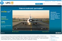 Imatge de la secció 'Enclau UPC' del web de la UPCtv, dedicat al mode avió.