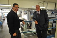 D’esquerra a dreta, Esteve Codina (UPC) i Pere Roquet (grup Roquet).