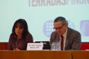 Neus Cònsul, directora de l'ETSETB, i el rector de la UPC, Enric Fossas, durant la jornada commemorativa