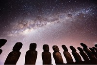 Via Làctia sobre Rapa Nui