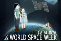 Cartell del 'Catalunya World Space Week'.