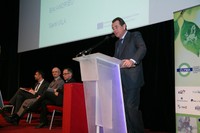 El president del Port de Barcelona, Sixte Cambra, durant la seva intervenció.