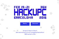 Captura de pantalla del web de la HackUPC.