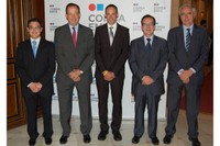 D'esquerra a dreta, Fernando Romero, Jorge Miarnau, Miquel Bergadà, Andrés López-Pita i Jaime Mulet.