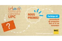 Cartell de la 13a edició del Concurs de la carpeta de la UPC.