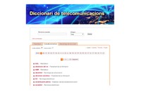 Captura de pantalla del 'Diccionari de telecomunicacions' en línia.