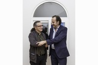 El rector de la Universitat de Girona, Sergi Bonet (que pren el relleu en la presidència de l'ACUP) amb el rector de la UPC, Enric Fossas