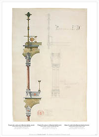 dibuix d&rsquo;antoni gaudí: projecte d&rsquo;un pati per a la diputació 