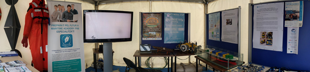 estand de la facultat de nàutica de barcelona, al salò nàutic 2016