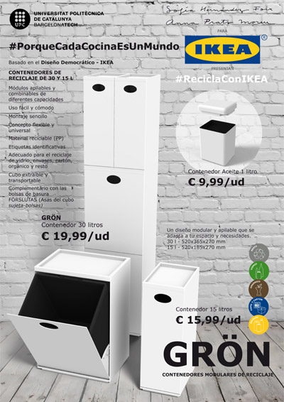 pòster imprès simulant la presentació de la col&middot;lecció grÖn dins del catàleg d&rsquo;ikea