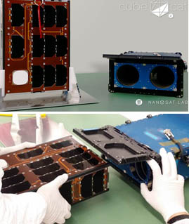 imatges del cubecat-2, del nanosat lab de la upc