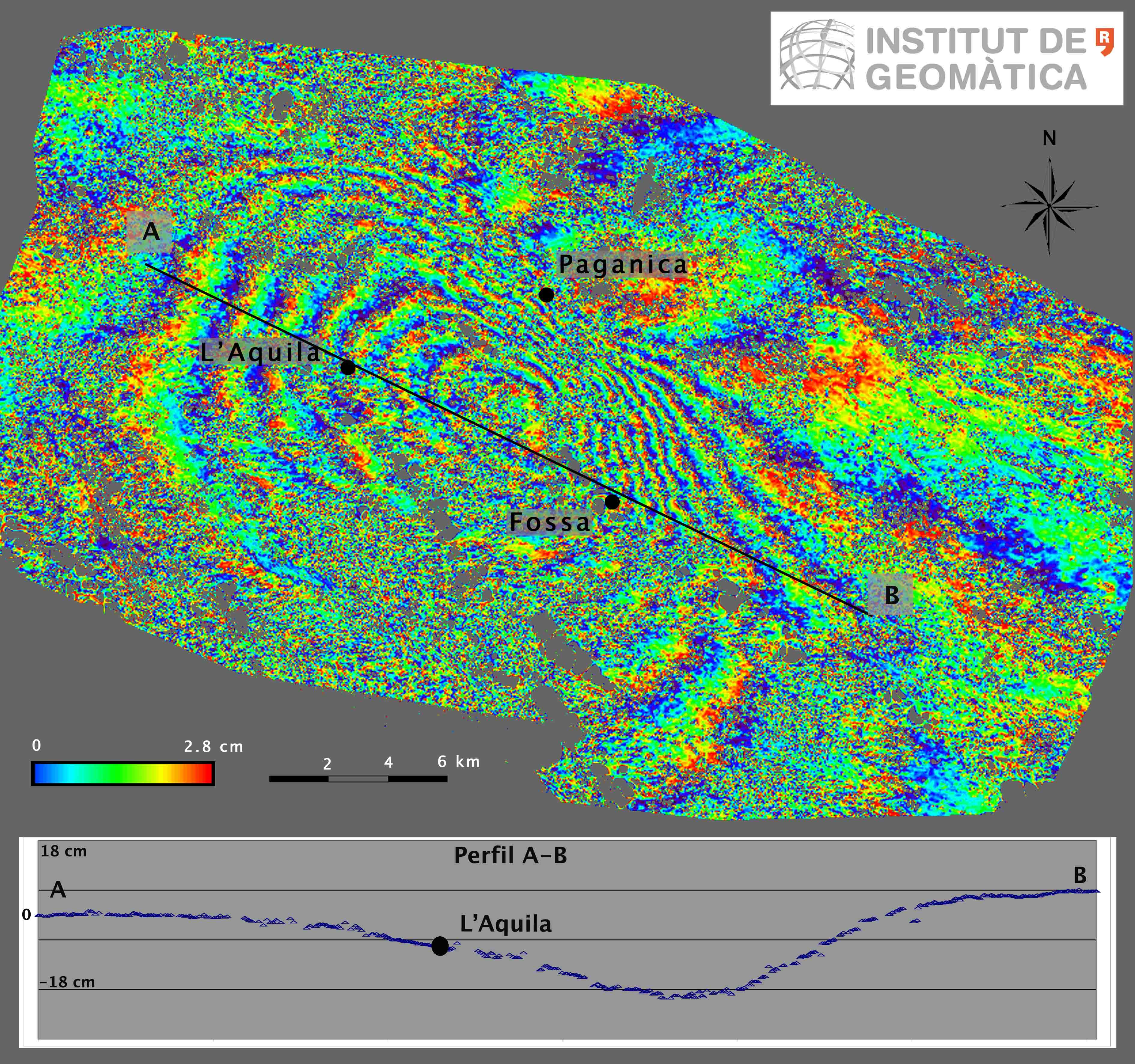 mapa del terratrèmol de l&rsquo;aquila 