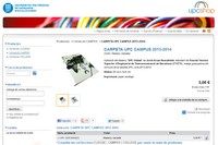 Imatge de la secció d'UPCshop on es pot comprar la carpeta UPC del cus 2013-2014